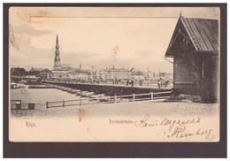 LATVIA  Riga Pontonbrücke 1902 - Lettland