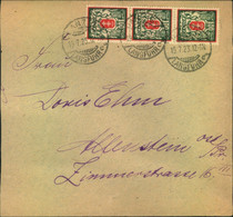 1923,Fernbrief Mit Mehrfachfrannkatur Ab DANZIG-LANGFUHR - Lettres & Documents