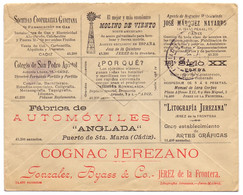 Espagne Entier Privé Lettre Annonce Pub Automobile éolienne Très Rare - Covers & Documents