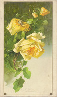 Prent Litho - Illustr. C. Klein - Gele Rozen , Roses - Prints & Engravings