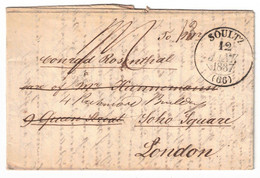 1837, Folded Letter From SOUZ To Cobnrad Rosenthal In Londo - Ohne Zuordnung