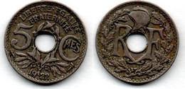 5 Centimes 1922 Poissy TTB - Otros & Sin Clasificación