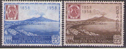SAN MARINO 1958 CENTENARIO FRANCOBOLLO REGNO DI NAPOLI Mi 604/05  MNH** LUX - Unused Stamps