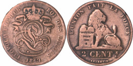 Belgique - 1863 - Deux Centimes - Léopold I - 04-259 - 2 Cent