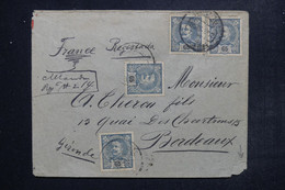 PORTUGAL - Enveloppe En Recommandé Pour La France En 1902 - L 123279 - Covers & Documents