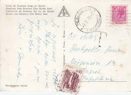 Yugoslavia Postage Due Taxed In Zagreb 1968 , Postcard Sent From Peschiera Italy - Impuestos