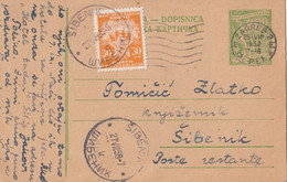 Yugoslavia Postage Due Taxed In Šibenik , Stationery Sent From Zagreb 1958 - Impuestos