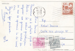 Yugoslavia Postage Due Taxed In Maribor , Postcard Sent From Bitola 1988 - Impuestos