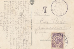 Yugoslavia Postage Due Taxed In Zagreb , Postcard Sent From Budva 1950 - Timbres-taxe