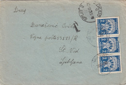 Yugoslavia Postage Due Taxed In Ljubljana Šentvid , Cover Sent From Split 1948 - Timbres-taxe