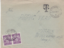 Yugoslavia Postage Due Taxed In Zagreb , Cover Sent From Črnomelj 1960 - Timbres-taxe
