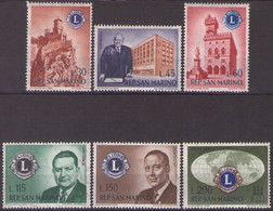 SAN MARINO 1960 LIONS CLUB  Mi 659/64  MNH** LUX - Unused Stamps