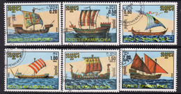 Kampuchea 1986 Medieval Ships Part Set Of 6, CTO Used, SG 734/9 - Kampuchea