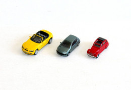 3 VOITURE 1/87 HONGWELL BMW 23 CABRIOLET, AWM PEUGEOT 206 WIKING 2CV DECAPOTABLE / AUTOMOBILE MINIATURE      (2105.66) - Echelle 1:87