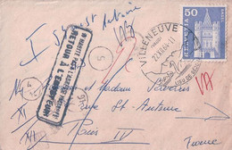 Petite Lettre Suisse, Villeneuve - Paris - Villeneuve, Cachet Retour à L'expéditeur (22.12.1964) - Covers & Documents