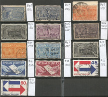 USA 1917 / 1971 Selection Speedy Express Special Delivery SC# E11/17 + E19/23 - VFU - Espressi & Raccomandate