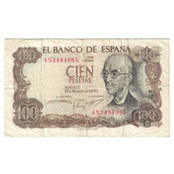 Billet, Espagne, 100 Pesetas, 1970, 1970-11-17, KM:152a, TB+ - 100 Pesetas