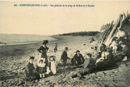 St Brévin Les Pins * Vue Générale De La Plage , à Mindin * Promeneurs - Saint-Brevin-les-Pins