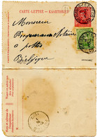 BELGIQUE - N°137 SUR ENTIER CARTE LETTRE 10C OBLITERE HERRINES LEZ PECQ + BOITE RURALE D D'HERRINES, 1920 - Cartes-lettres