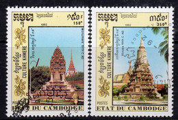 Kampuchea 1991 Khmer Culture Part Set Of 2, CTO Used, SG 1226/7 - Kampuchea