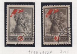 Sowjet-Unie Jaar 1945 Michel-cat. 951A/952A Gestempeld - Other & Unclassified