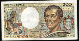 FRANCE - 200 Francs Montesquieu 1985 - N°037412 - 200 F 1981-1994 ''Montesquieu''