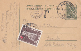 Yugoslavia Red Cross Postage Due Taxed In Zagreb, Stationery Sent From Rovinj 1960 - Impuestos