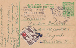 Yugoslavia Red Cross Postage Due Taxed In Zagreb, Stationery Sent From Stubičke Toplice 1955 - Impuestos