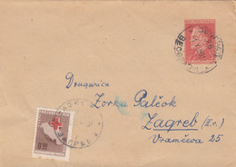 Yugoslavia Red Cross Postage Due Taxed In Zagreb , Cover Sent From Beograd 1950 - Timbres-taxe