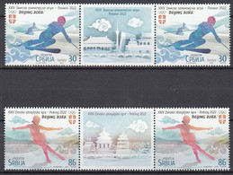 Serbia 2022.Olympic Games.Winter 2022:Beijing.2 Sets 2 St. With Coupon.MNH - Invierno 2022 : Pekín