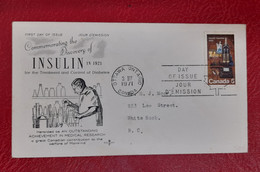 1971 CANADA USED FDC COVER WITH INSULIN DISCOVERY STAMP - Briefe U. Dokumente