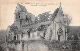 CPA Environs De Soissons - Mercin - L'église Détruite - Soissons