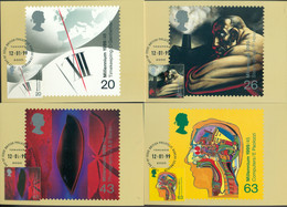 Great Britain 1999 Maximum Cards (4) The Inventors' Tale - Maximum Cards