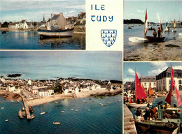 Ile Tudy * Souvenir Du Village * Cp 4 Vues * Le Port - Ile Tudy