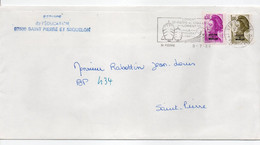 - Lettre SAINT-PIERRE ET MIQUELON 8.7.1988 - Bel Affranchissement Type Liberté - - Brieven En Documenten