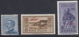 Insieme Di 3 Valori Sass. MNH** Cv 170 - Egeo (Calino)