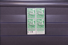 FRANCE - Préoblitéré N° Yvert 122 - Type Coq 0f55 En Bloc De 4 Bord De Feuille - Neufs ** - L 123322 - 1953-1960