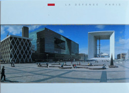 Carte Postale Triple : 92 : LA DEFENSE : Vue De La Dalle + Ticket "Le Toit De La Grande Arche", En 1992 - La Defense