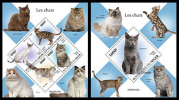 NIGER 2022 - Cats, M/S + S/S Official Issue [NIG220107] - Gatos Domésticos
