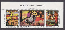 1970 Ras Al Khaima 392-394strip+Tab Artist / P. Gauguin 8,00 € - Impressionisme