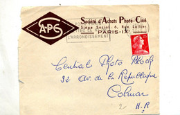 Lettre  Flamme  Paris Numero Arrondissement Entete Achat Photo Ciné - Mechanical Postmarks (Advertisement)