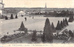 CPA Saint Cloud - Le Parc - Vue Panoramique Sur Paris - Saint Cloud