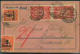 1923, INFLATION-ROHRPOST, Portogerechter Brief Ab "BERLIN-STEGLITZ 2.9.23", - Lettres