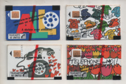 Ref Perso AlbGR : Lot 4 Télécartes Cartes D'art Allo Telephone Moi Coeur  NSB Sous Blister Les 4 - 1987 - Privées