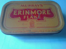 Murray's Erinmore Flake - Trade Mark - Vacuum Packed - To Open Lever Here - 2 OZ/56 . 70 Grammes - Boîtes