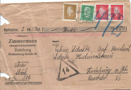 Duitsland Nachnahmebrief Uit 1929 Met Michelno. 410-411 En 2x 413 Duisburg (7037) - Storia Postale