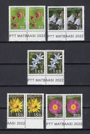 Turkey/Turquie 2022 - Wild Flowers - Official Stamps - Pair Of Stamps 5v - Complete Set - + Flyer - MNH*** - Superb*** - Storia Postale