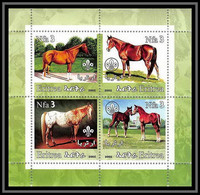 1028/ Bloc Cheval (chevaux Horse Horses) Neuf ** MNH Tirage Privé Vignette Scout (scouting - Jamboree) - Horses