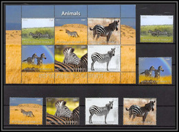 2026b/ Bloc + Timbres Zèbre Zebra Neuf ** MNH Tirage Privé Vignette Animaux Animals - Other