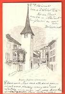 ZPT-12  Aigle  Dessin Eglise Allemande  Freyer Aigle, Dos Simple Circ. Vers Aigle En 1901 - Aigle